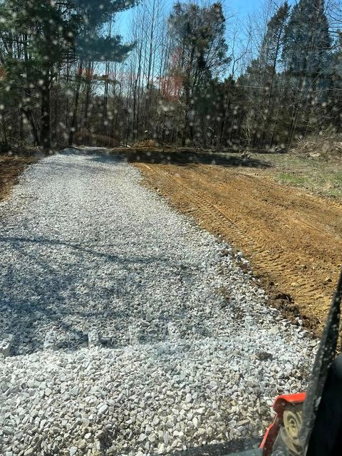 Gravel road being built in the middle of a forest - Campbellsburg, IN | Twisted Electric LLC 