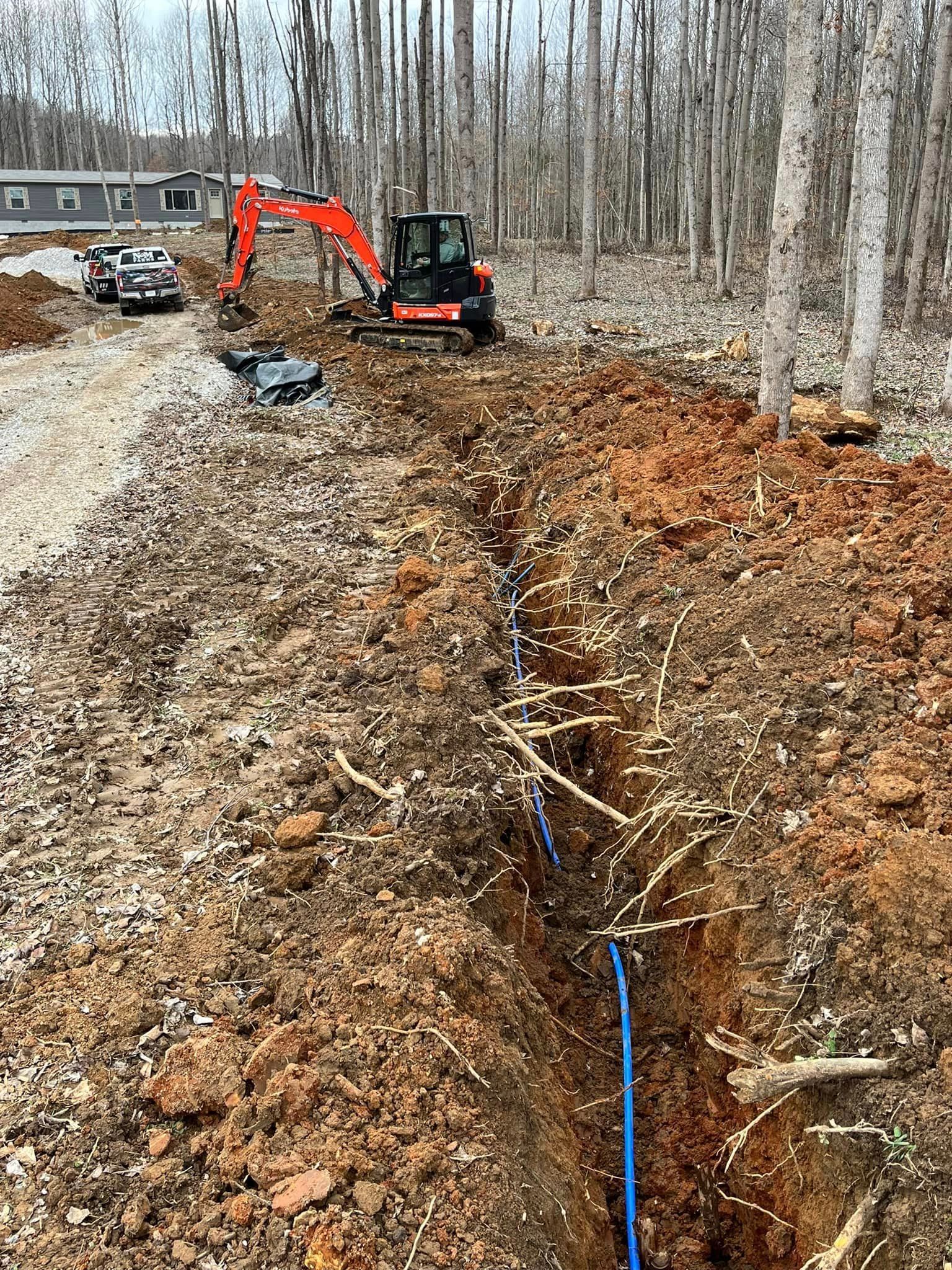 An excavator is digging a hole | Campbellsburg, IN | Twisted Electric LLC