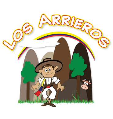 A logo for los arrieros shows a boy in a cowboy hat
