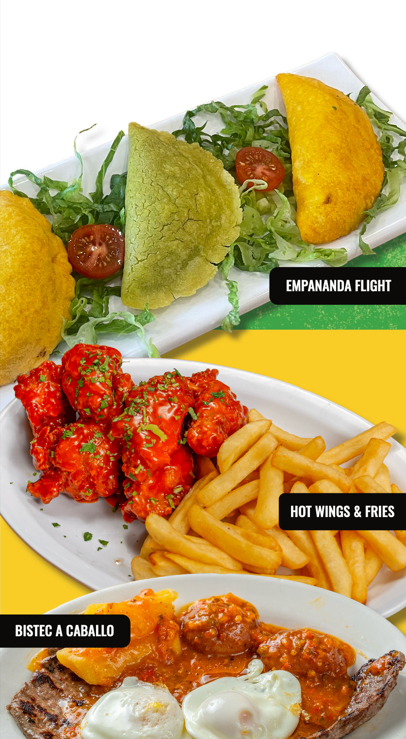 A white plate topped with french fries and chicken wings