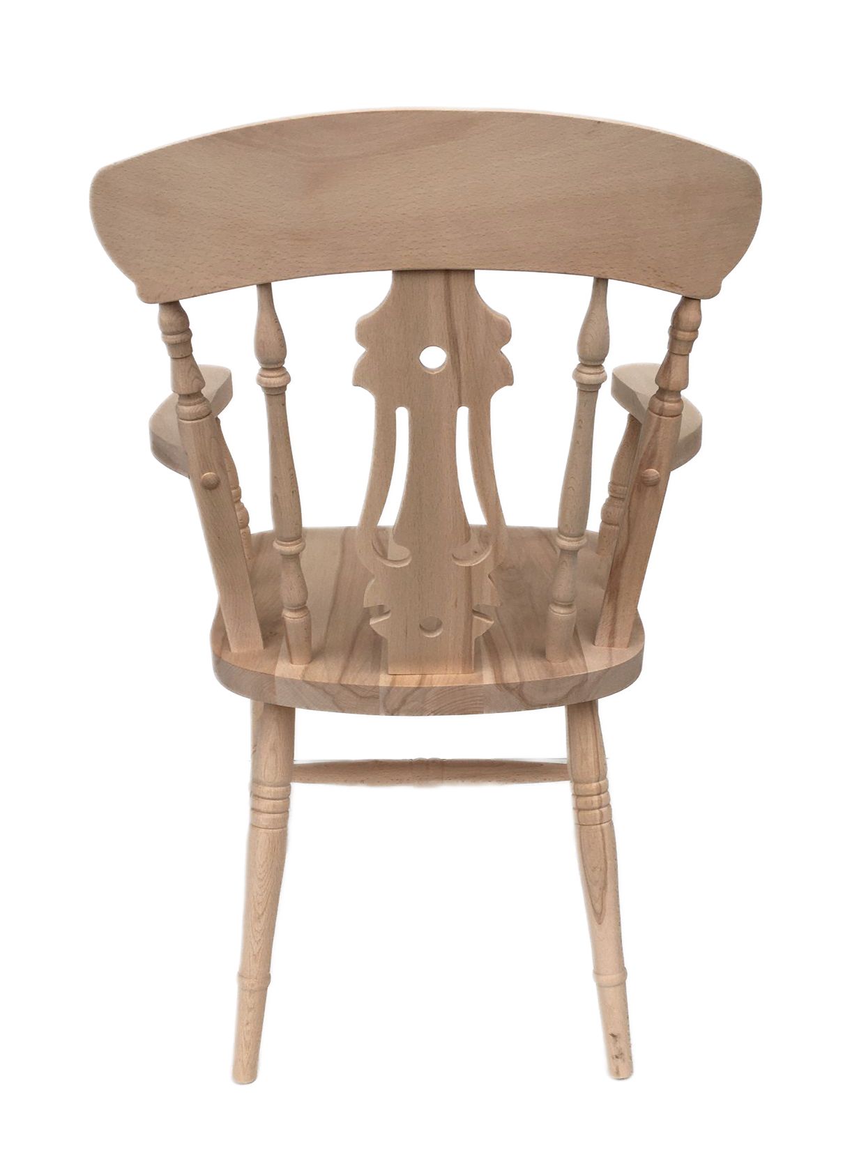 beech fiddle back carver dining chair