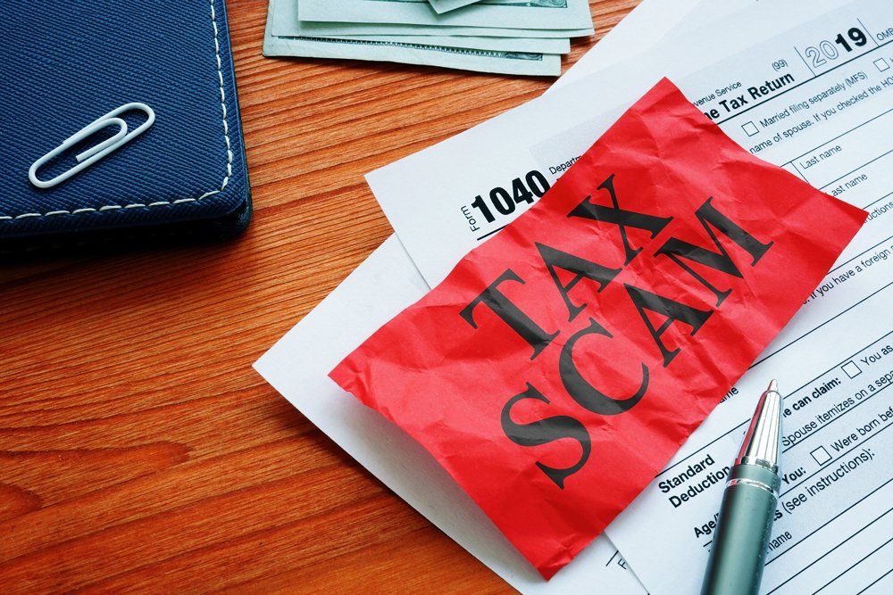 Tax Forms With Tax Scam Note
