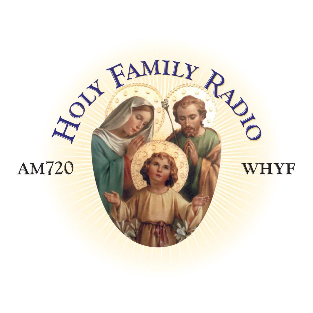 A logo for holy family radio am 720