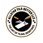 Logo for Allstar Tile-Setter LLC: a circular badge with tiling trowels and text 