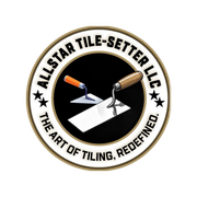 Logo for Allstar Tile-Setter LLC: a circular badge with tiling trowels and text 