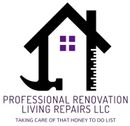 A logo for a company called professional renovation living repairs llc