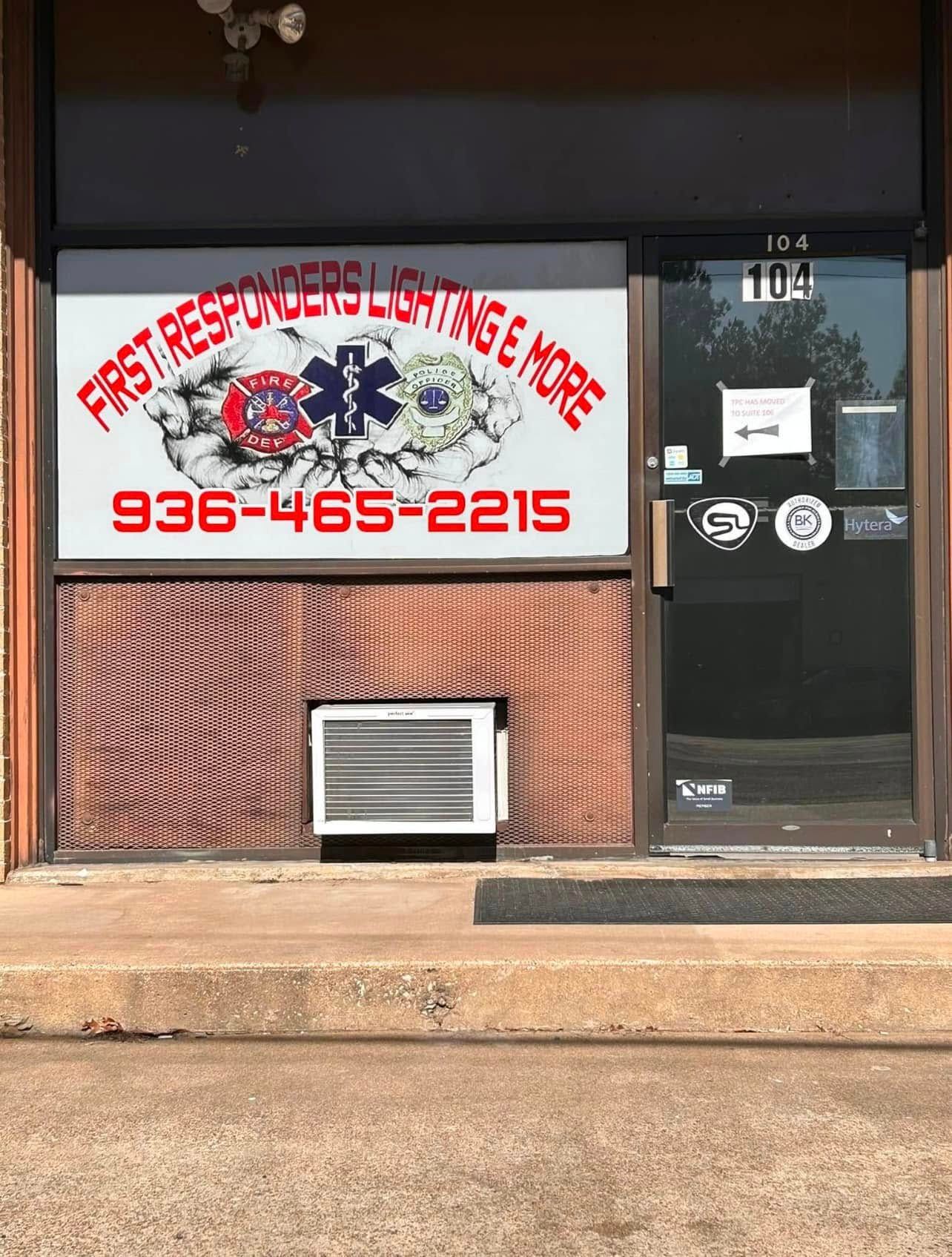 Storefront with sign 