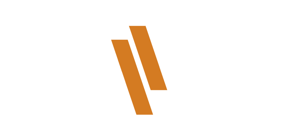 Two parallel orange lines diagonally on a white background.