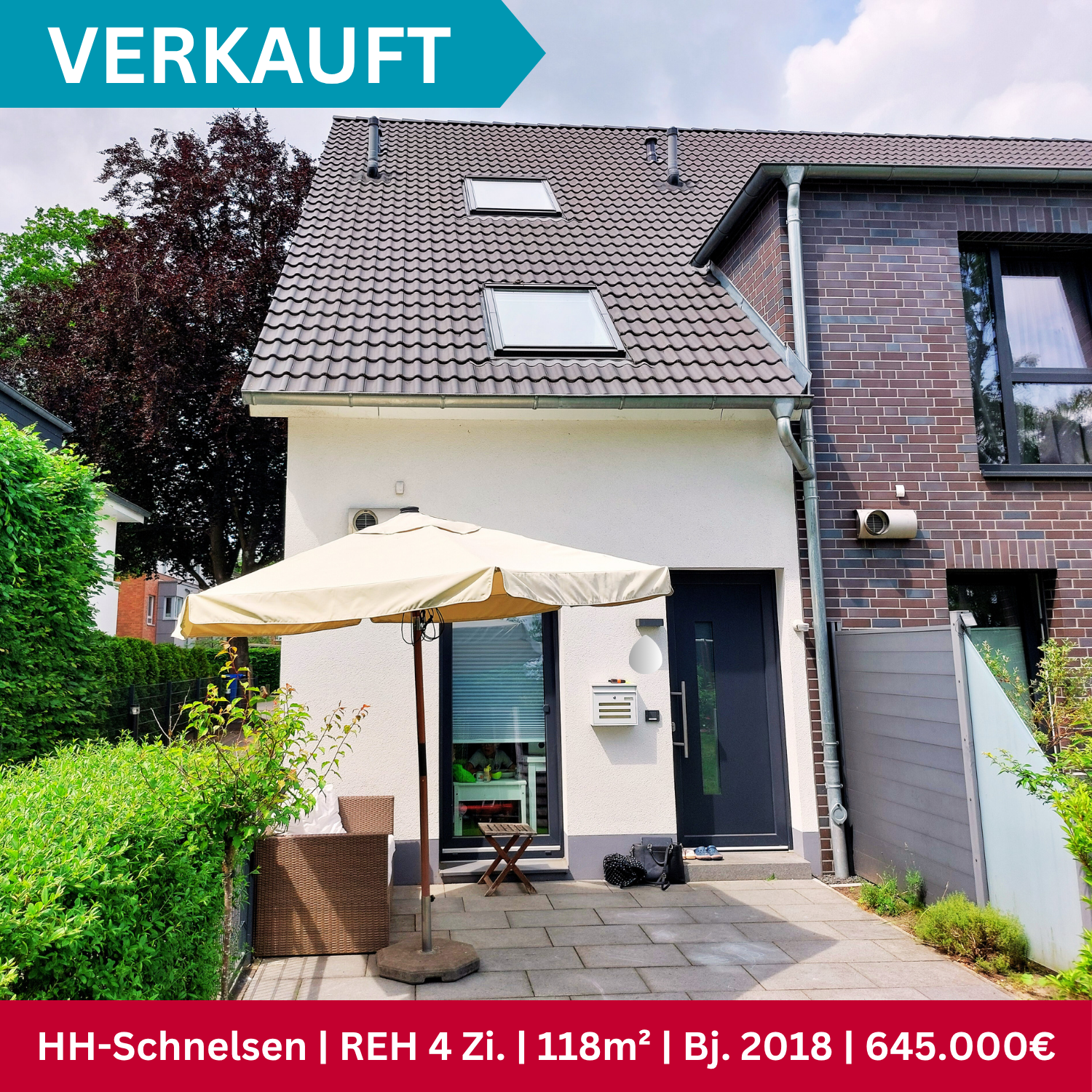 Reihenendhaus in Hamburg Schnelsen verkauft durch NBK-Immobilien.