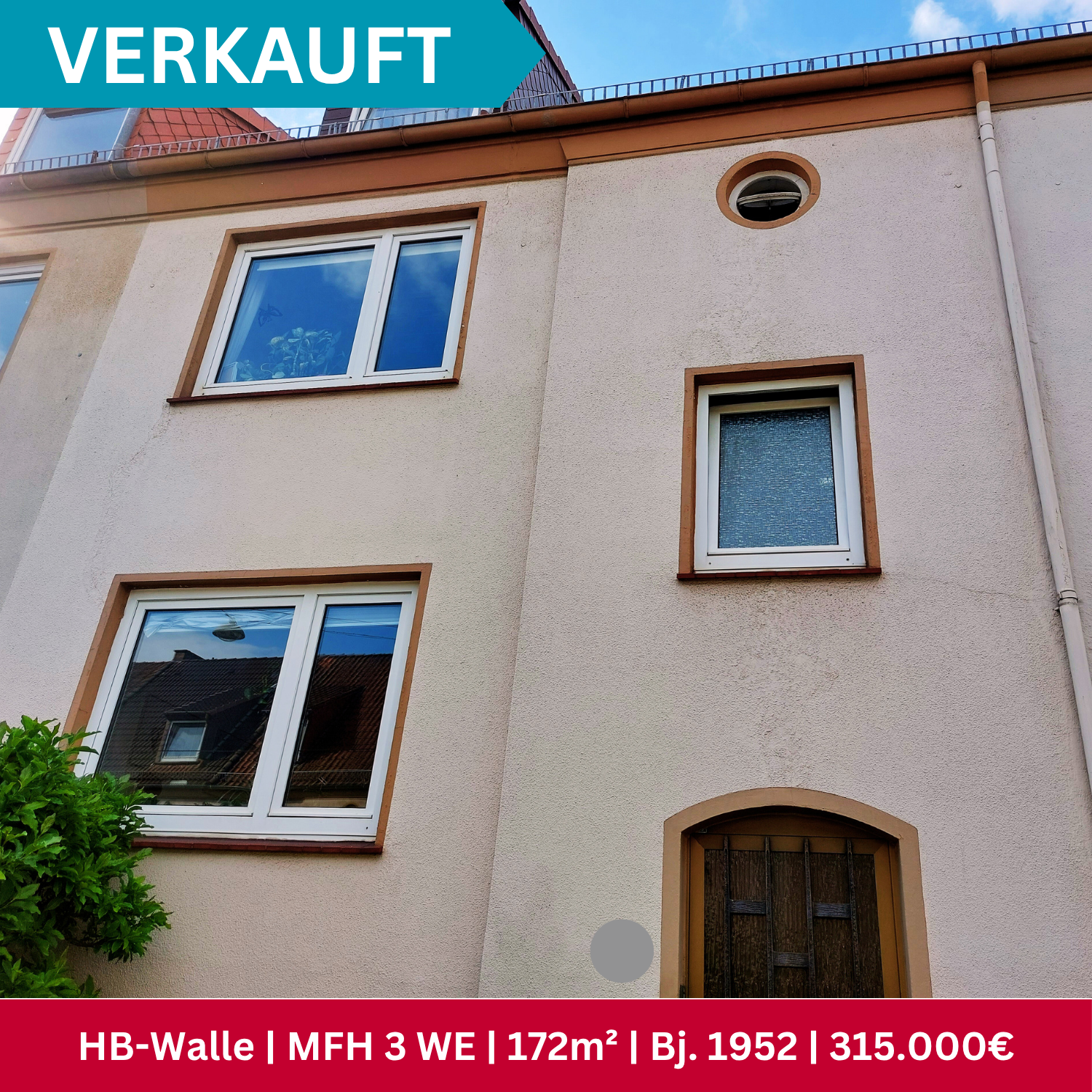 Mehrfafilienhaus mit 3 WE verkauft in Bremen Walle durch NBK-Immobilien.