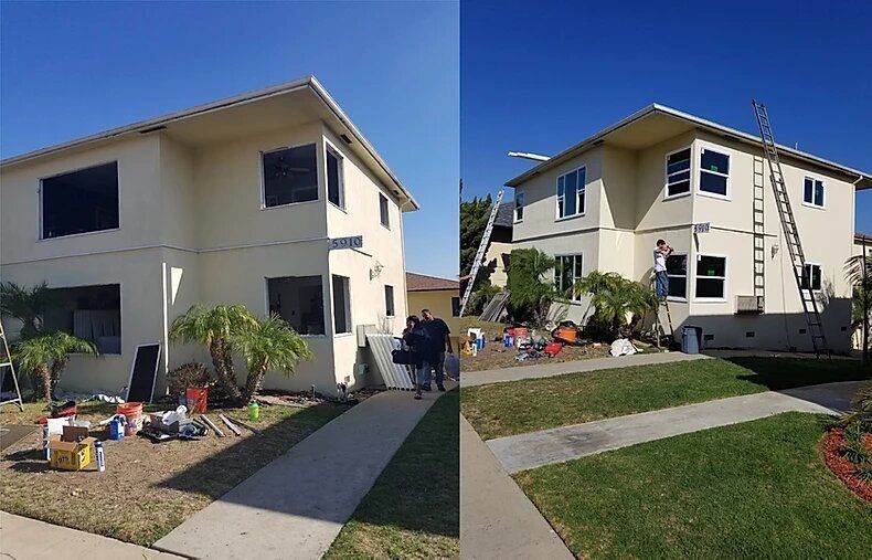Before and After Residential Windows | Los Angeles, CA | J & A Windows Inc.