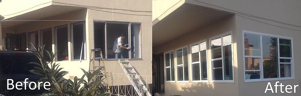 Before and After Windows Renovation | Los Angeles, CA | J & A Windows Inc.