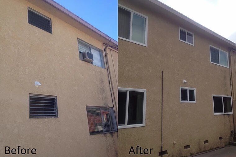 Before and After Sliding Windows | Los Angeles, CA | J & A Windows Inc.