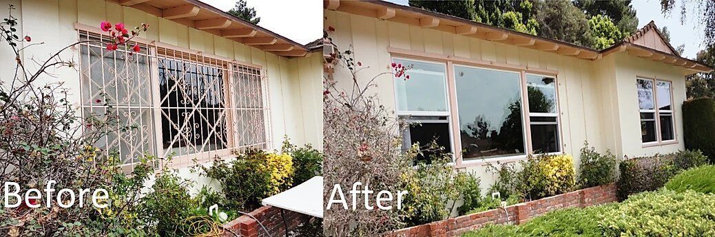 Before and After Sliding Windows Installation | Los Angeles, CA | J & A Windows Inc.