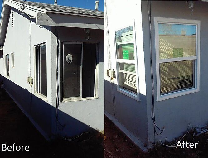 Before and After Single Hung Window | Los Angeles, CA | J & A Windows Inc.