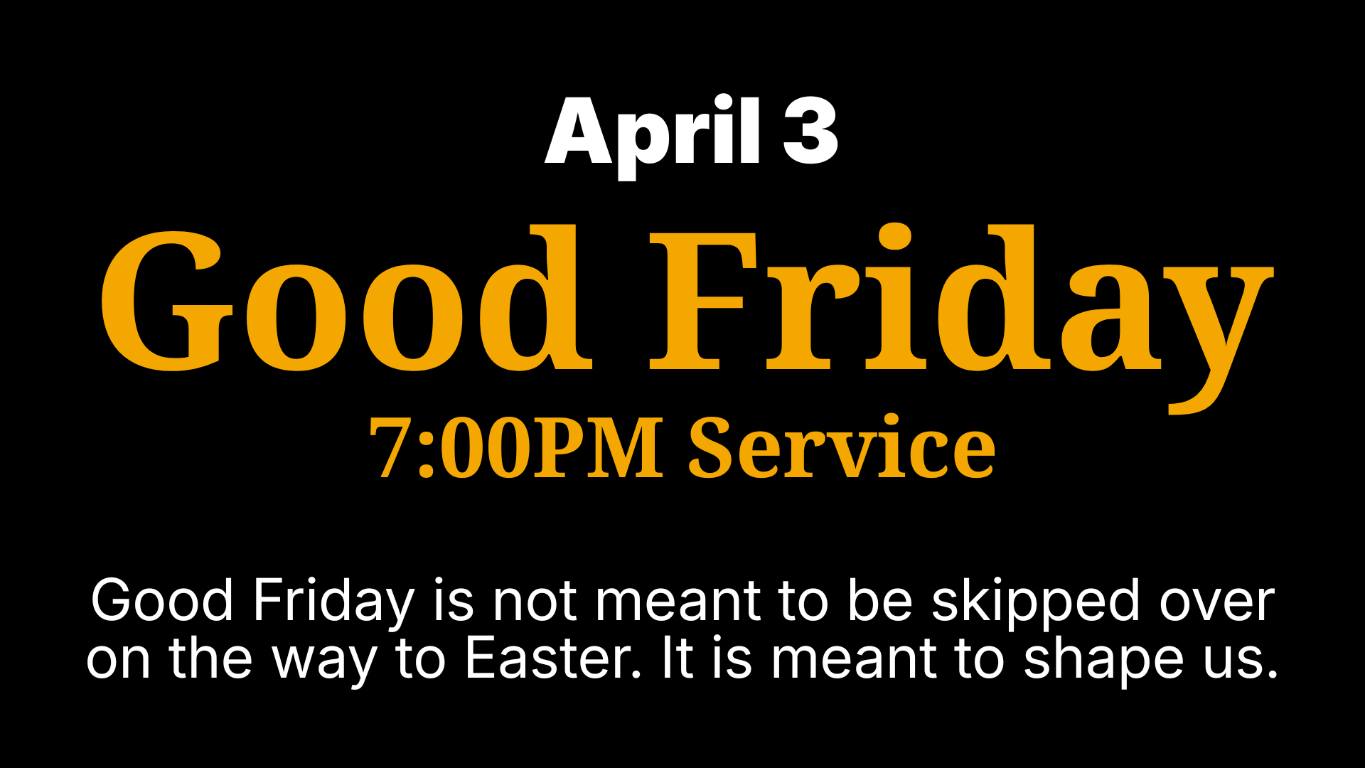 A poster for a good friday service at oakdale church