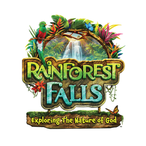 The logo for oakdale church kids is a blue circle with a white circle in the middle.