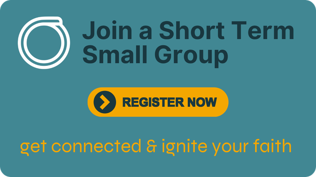 Join a Short Term Small Group, with a yellow “Register Now” button on a teal background.