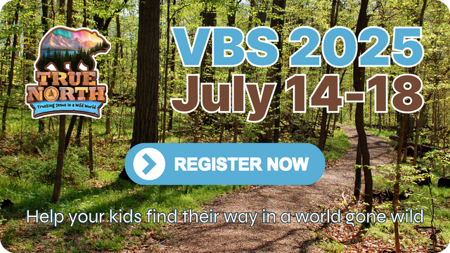 A sign that says vbs 2025 july 14 18