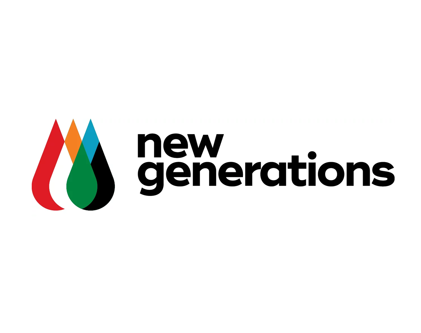 The new generations logo is a colorful drop of water.