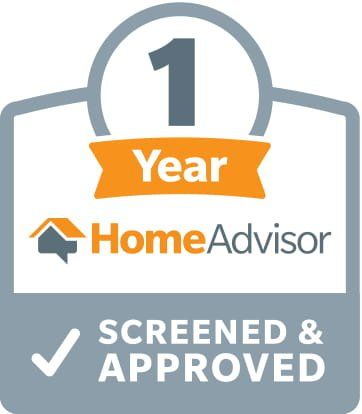 A 1 year home advisor screened and approved logo