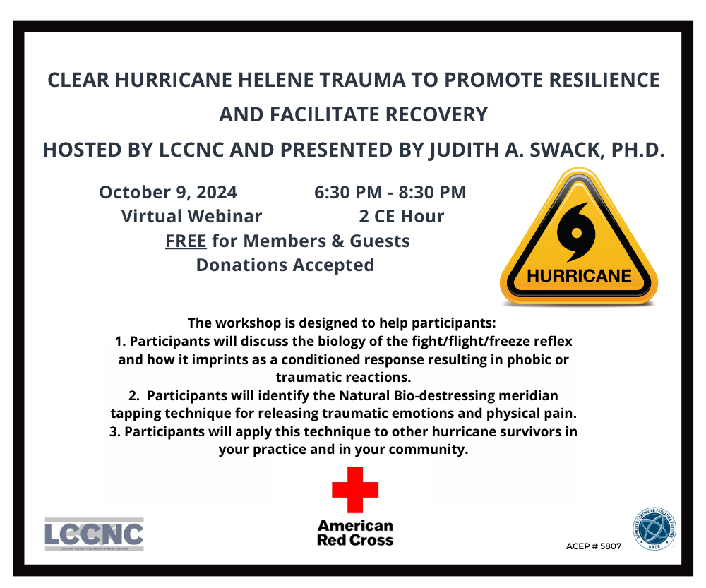 When natural disasters like Hurricane Helene and Hurricane Milton strike, trauma ripples beyond the immediate victims, affecting first responders, volunteers, and the wider community. Traumatic shock activates the body's fight/flight/freeze reflex, leading to heightened emotional and physical responses that impair rational thinking and resourcefulness. If left untreated, this trauma can accumulate, leading to burnout and even post-traumatic stress disorder (PTSD).