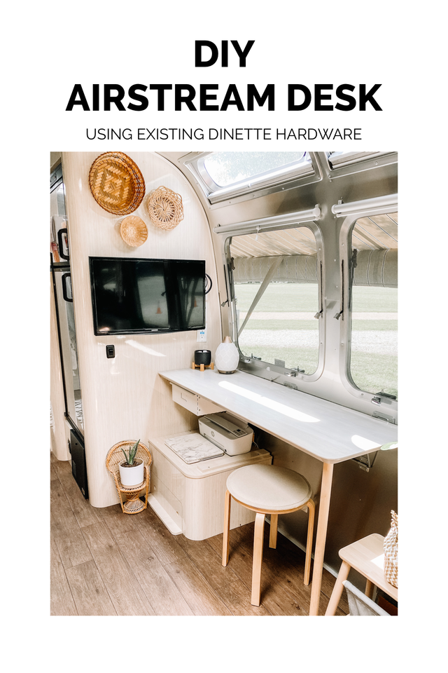 DIY Airstream Desk using existing dinette hardware