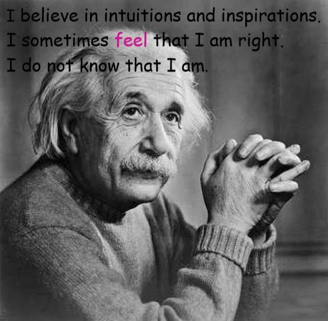 Einstein, quote, intuition