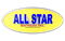 The logo for all star services inc. is yellow and blue.