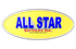 The logo for all star services inc. is yellow and blue.