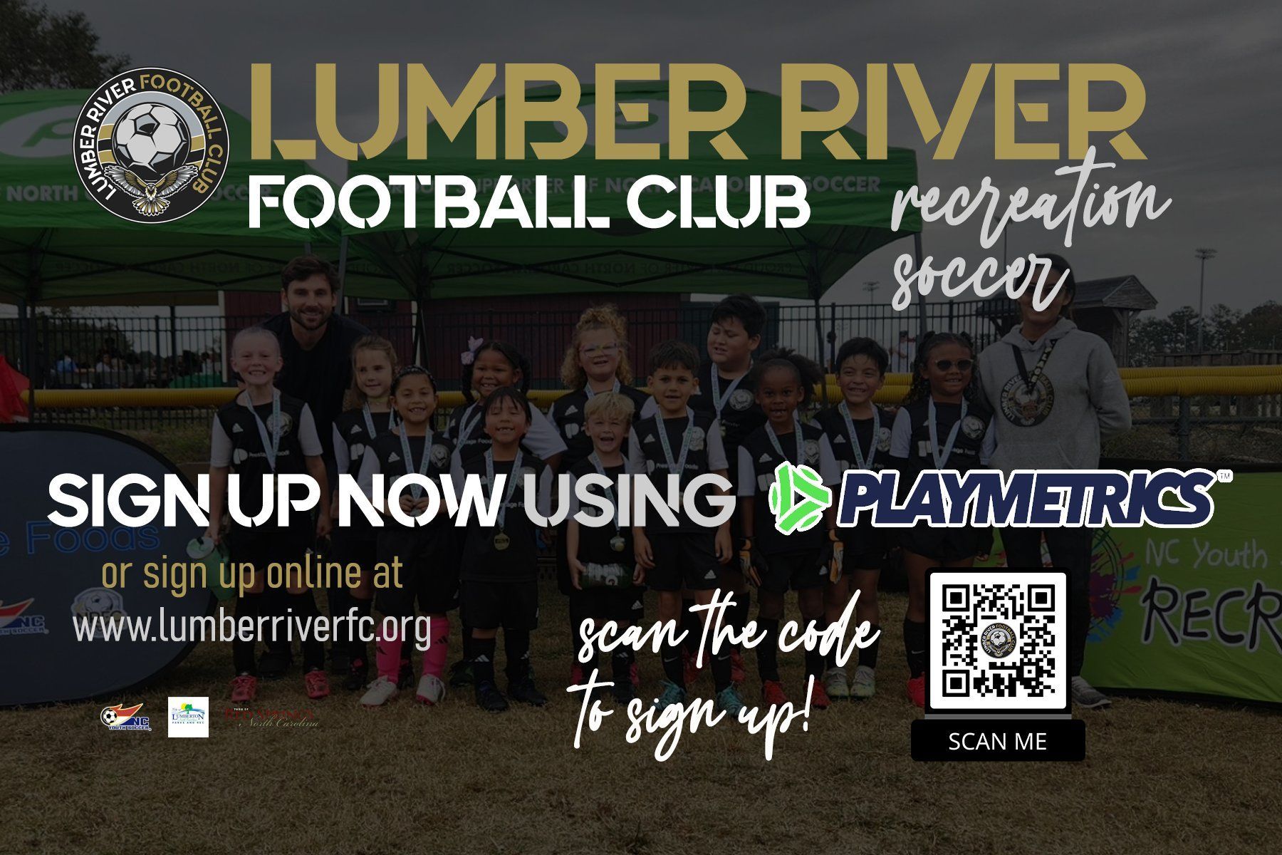 A lumber river football club recreation soccer sign up now using playmetrics