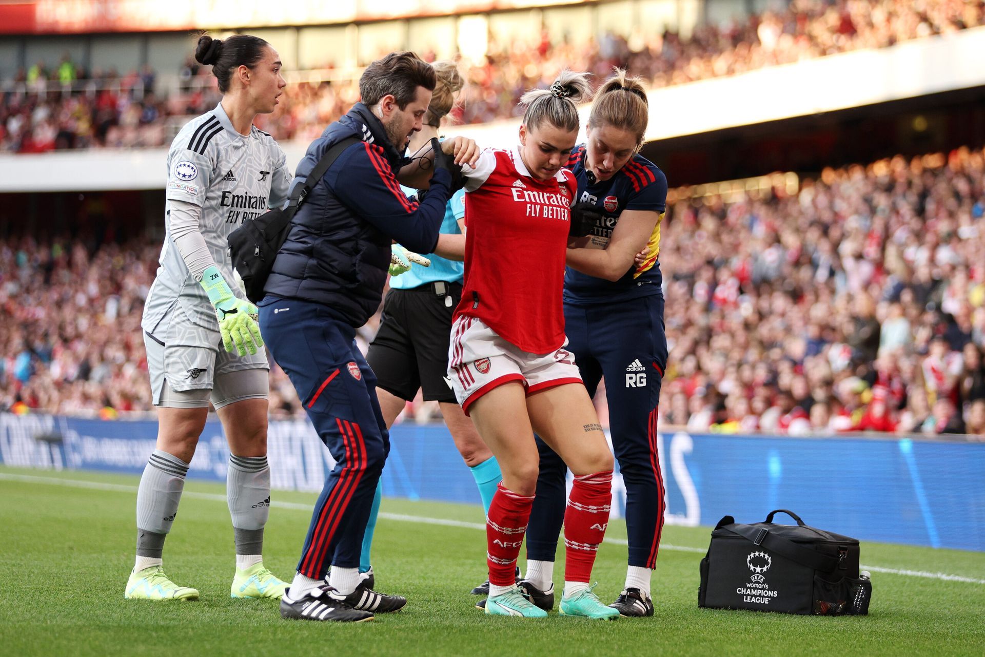Girl with ACL Injury