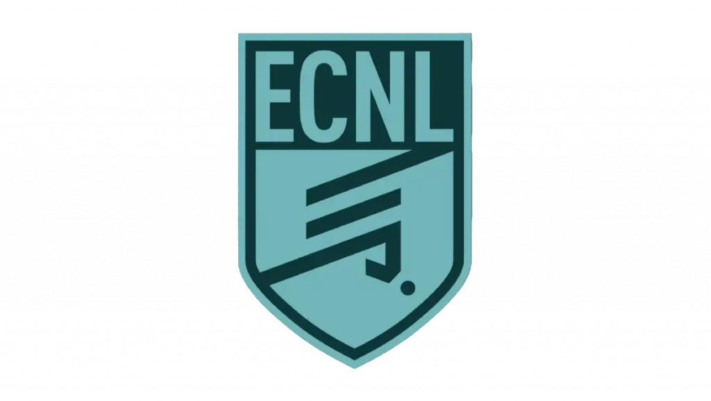 A blue shield with the word ecnl on it