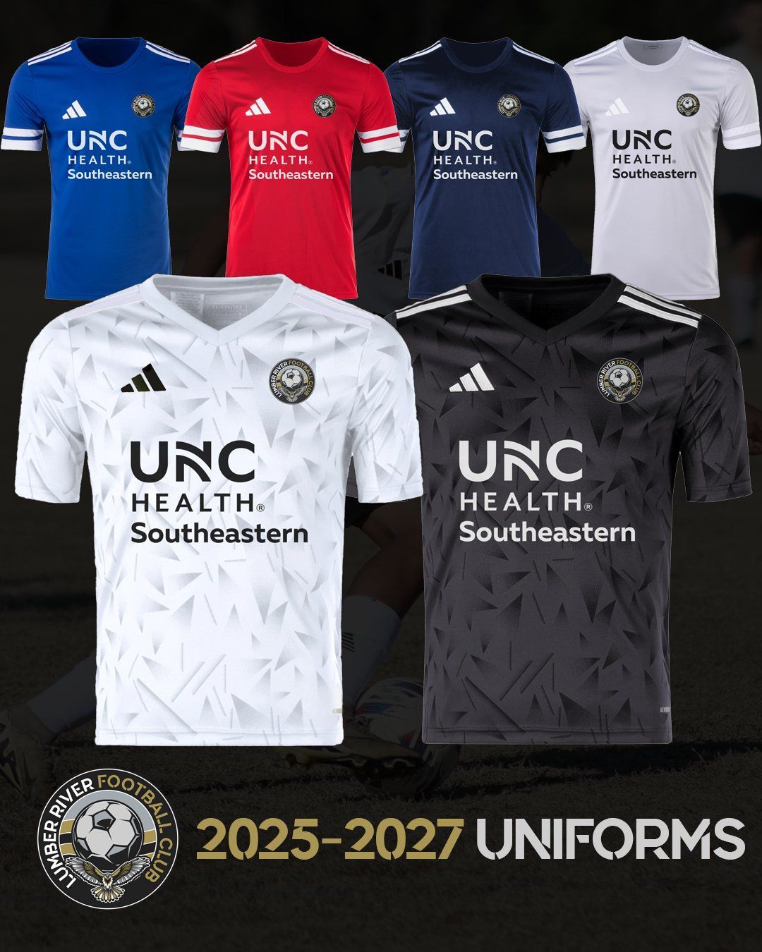 A poster for the unc health southeastern soccer uniforms