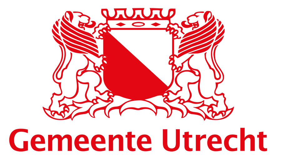 Een rood-wit logo voor de stad Utrecht