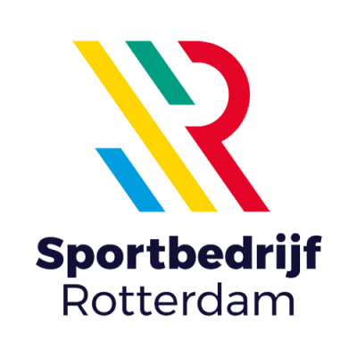 Een kleurrijk logo voor sportbedrijf rotterdam op een witte achtergrond