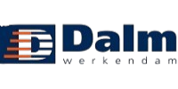 Een blauw-wit logo voor dalm werkendam