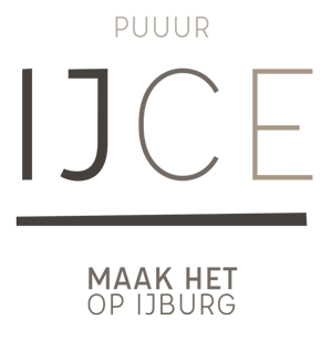 A logo for puuur ijce maakt het op ijburg