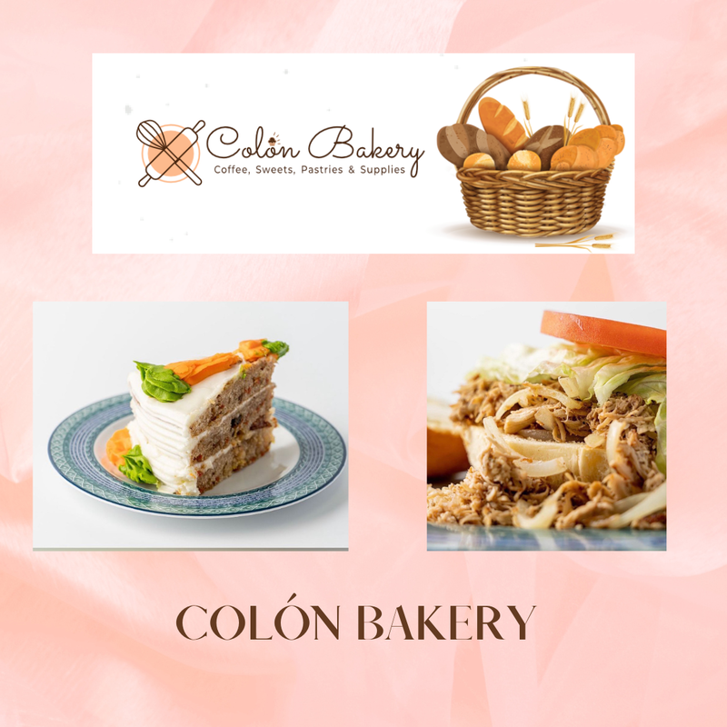 A collage of three pictures of food from colon bakery