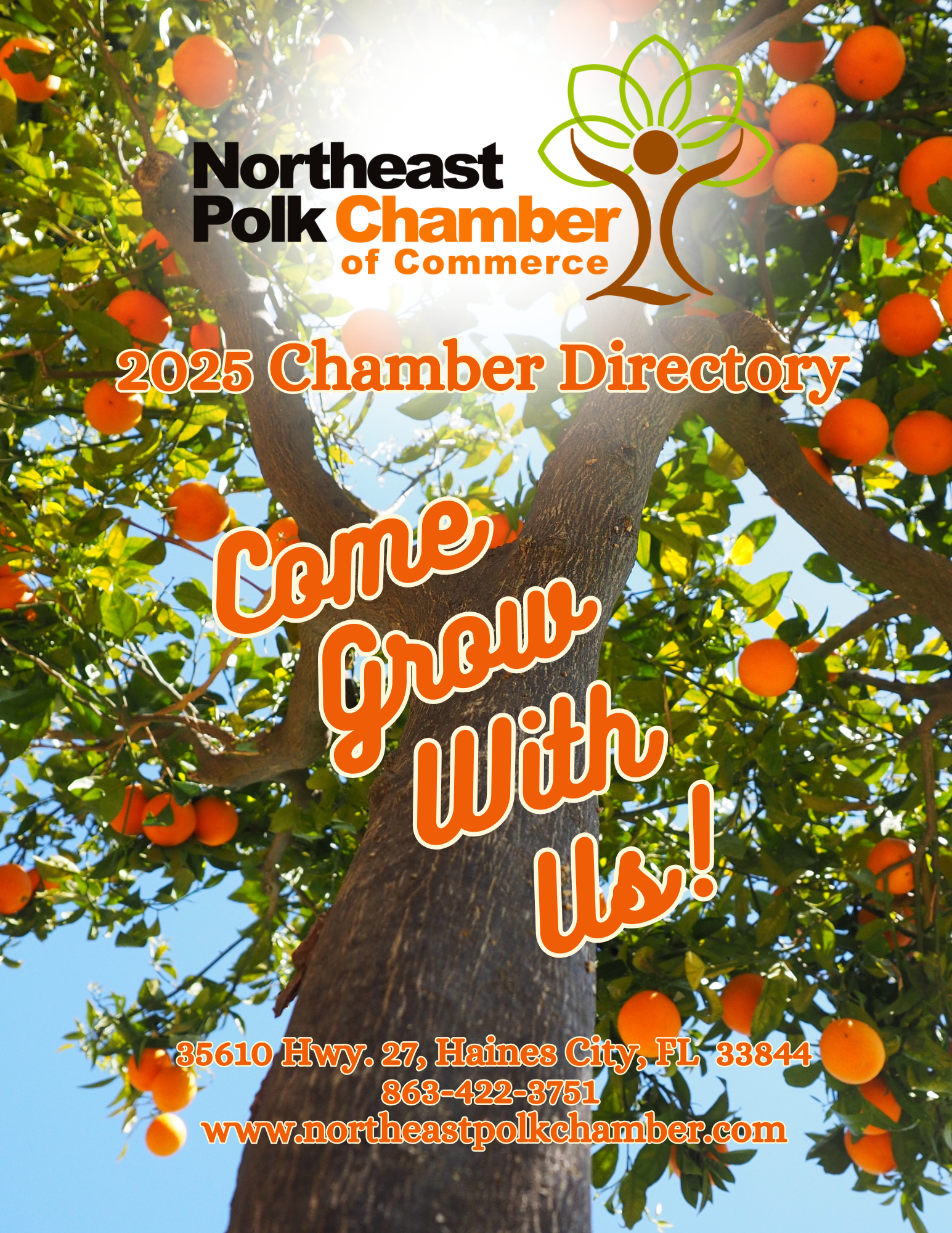 The cover of the northeast polk chamber of commerce 's 2024 chamber directory.