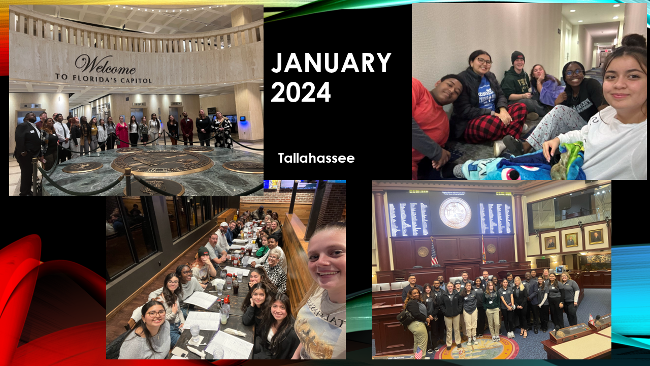 A collage of photos of people in january 2024