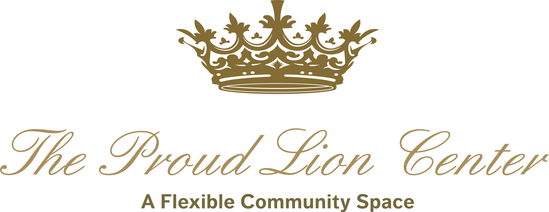 The logo for the proud lion center a flexible community space