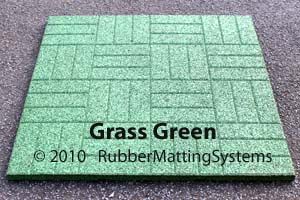 Grass green rubber matting systems