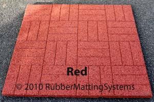 Red rubber matting systems