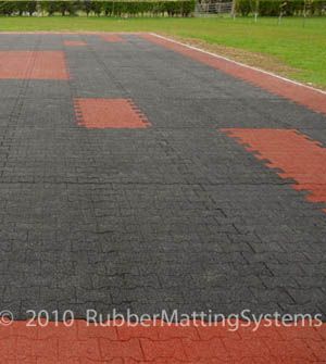 Grass green rubber matting systems