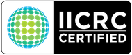 A logo that says iicrc certified on it