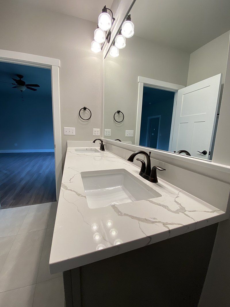 Bathroom with Lightings — Sunny Outside Front View House in Marysville, WA