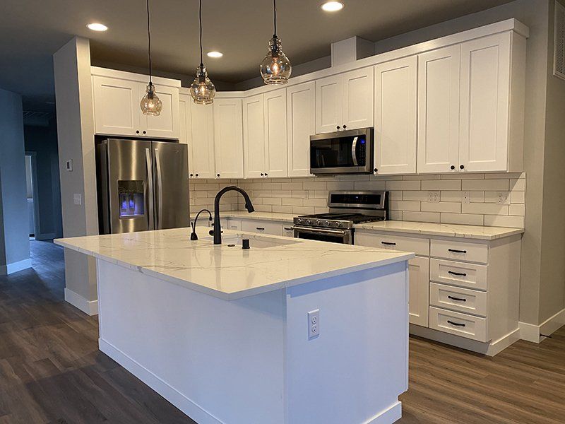 Kitchen Constructed — Sunny Outside Front View House in Marysville, WA