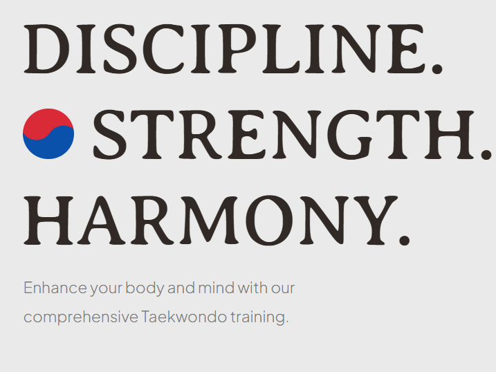 A poster that says discipline strength harmony