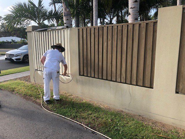 Wooden Fence Painting — Classic Coatings Australia on the Fraser Coast QLD